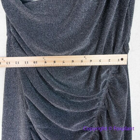 New!  Free People Malia‎ dress One Shoulder Metallic Mini Cocktail Women size XL - Picture 6 of 13
